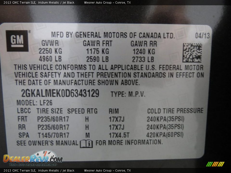 2013 GMC Terrain SLE Iridium Metallic / Jet Black Photo #6