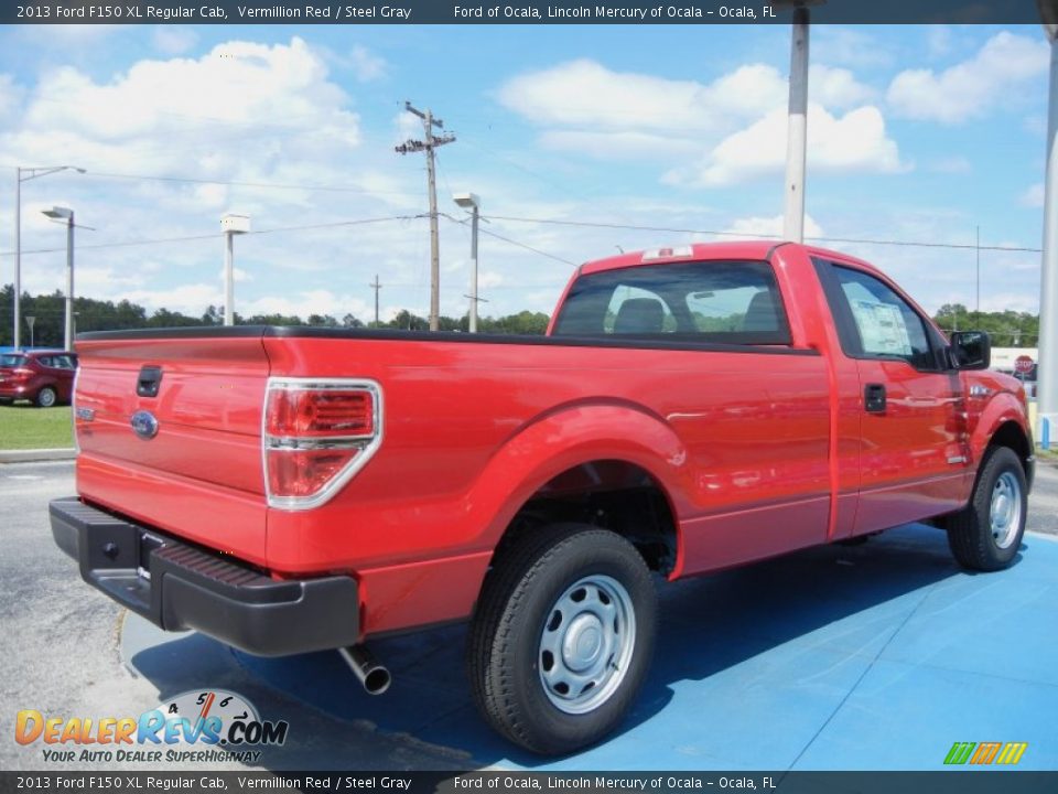 Vermillion Red 2013 Ford F150 XL Regular Cab Photo #3