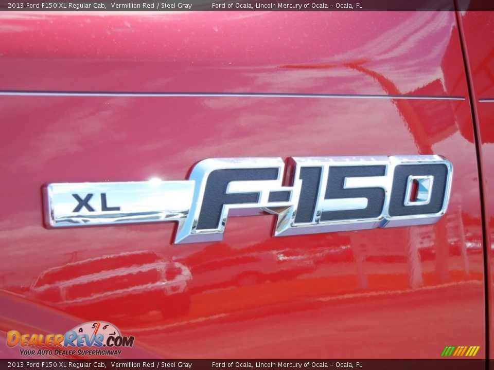 2013 Ford F150 XL Regular Cab Vermillion Red / Steel Gray Photo #5