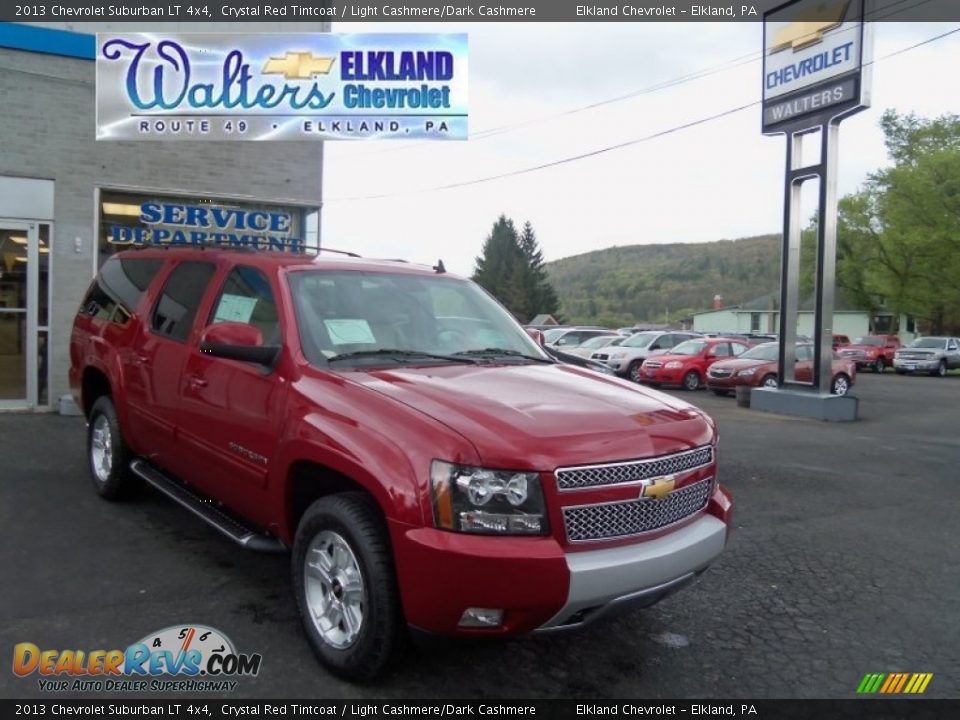 2013 Chevrolet Suburban LT 4x4 Crystal Red Tintcoat / Light Cashmere/Dark Cashmere Photo #2