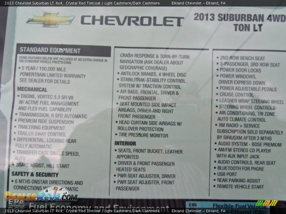 2013 Chevrolet Suburban LT 4x4 Crystal Red Tintcoat / Light Cashmere/Dark Cashmere Photo #13