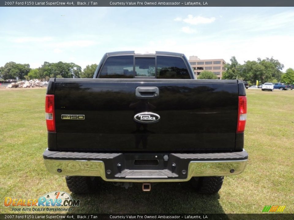 2007 Ford F150 Lariat SuperCrew 4x4 Black / Tan Photo #3
