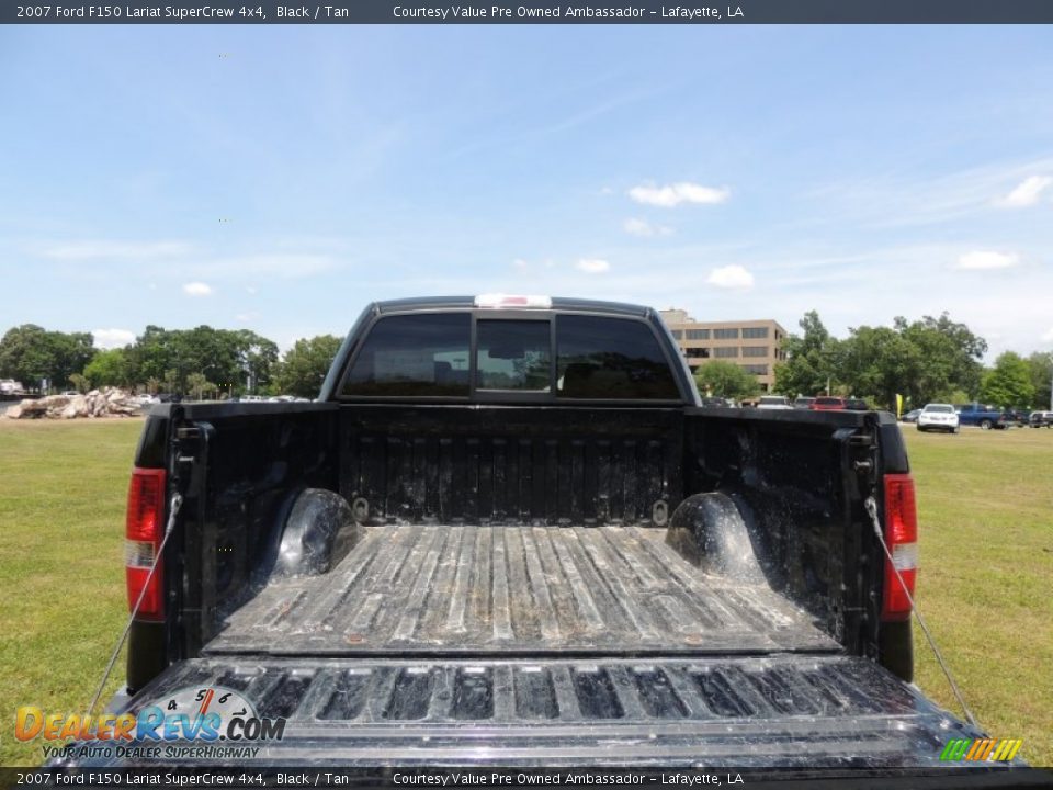 2007 Ford F150 Lariat SuperCrew 4x4 Black / Tan Photo #4