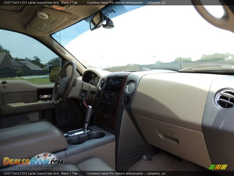 2007 Ford F150 Lariat SuperCrew 4x4 Black / Tan Photo #6