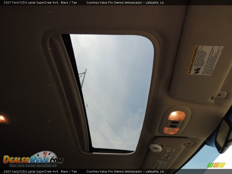 2007 Ford F150 Lariat SuperCrew 4x4 Black / Tan Photo #7