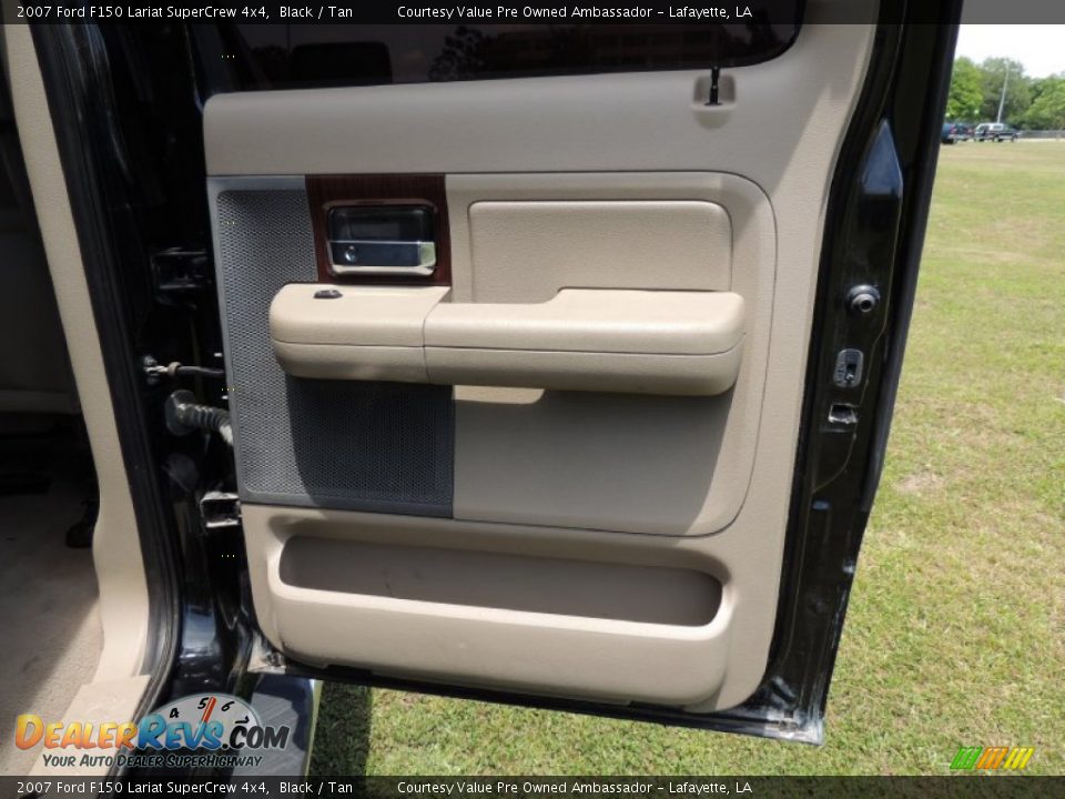 2007 Ford F150 Lariat SuperCrew 4x4 Black / Tan Photo #10