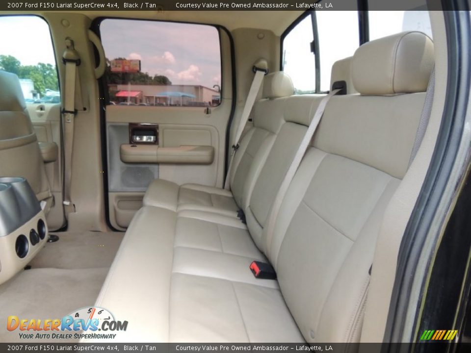 2007 Ford F150 Lariat SuperCrew 4x4 Black / Tan Photo #11