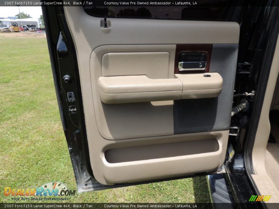 2007 Ford F150 Lariat SuperCrew 4x4 Black / Tan Photo #12