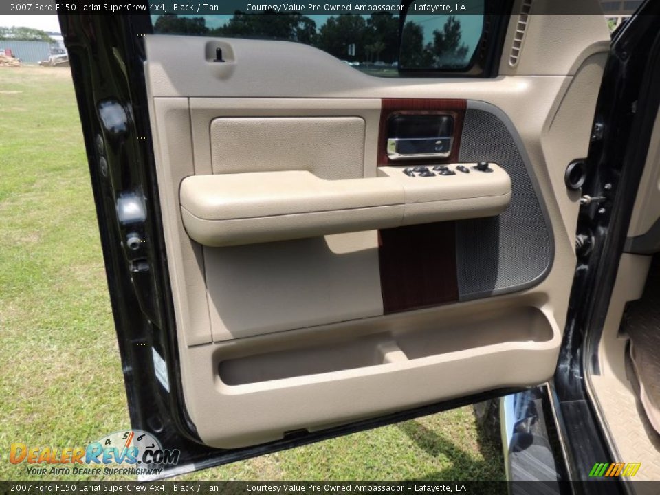 2007 Ford F150 Lariat SuperCrew 4x4 Black / Tan Photo #14