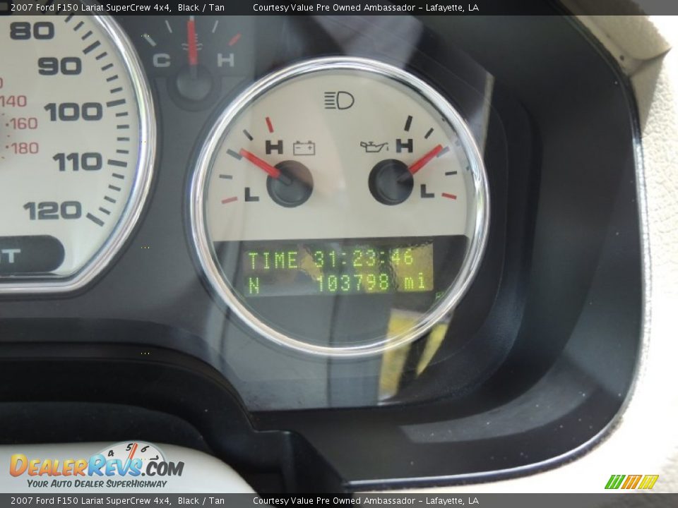 2007 Ford F150 Lariat SuperCrew 4x4 Black / Tan Photo #17