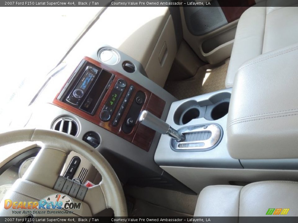 2007 Ford F150 Lariat SuperCrew 4x4 Black / Tan Photo #21