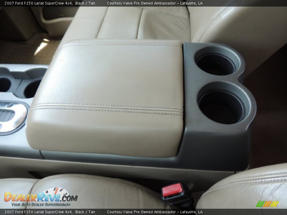 2007 Ford F150 Lariat SuperCrew 4x4 Black / Tan Photo #22
