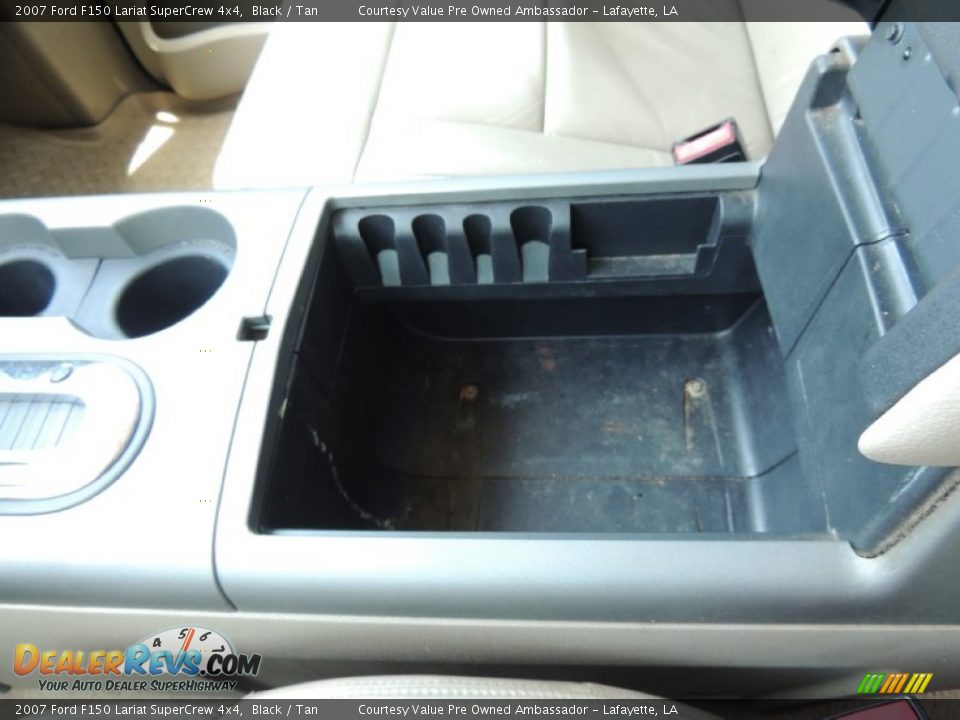 2007 Ford F150 Lariat SuperCrew 4x4 Black / Tan Photo #23