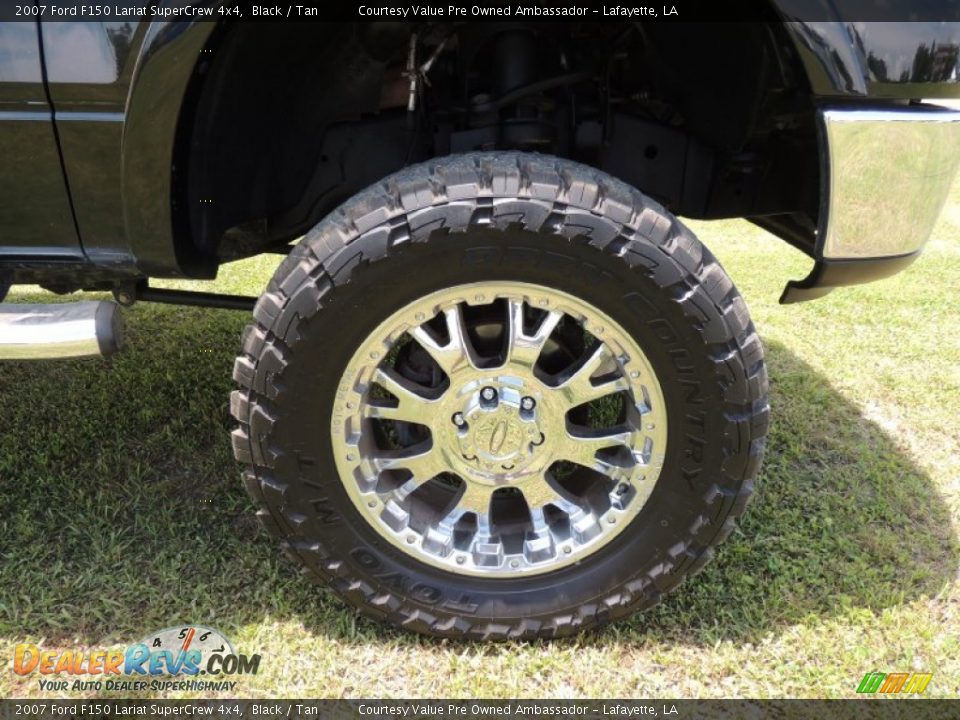 2007 Ford F150 Lariat SuperCrew 4x4 Black / Tan Photo #24