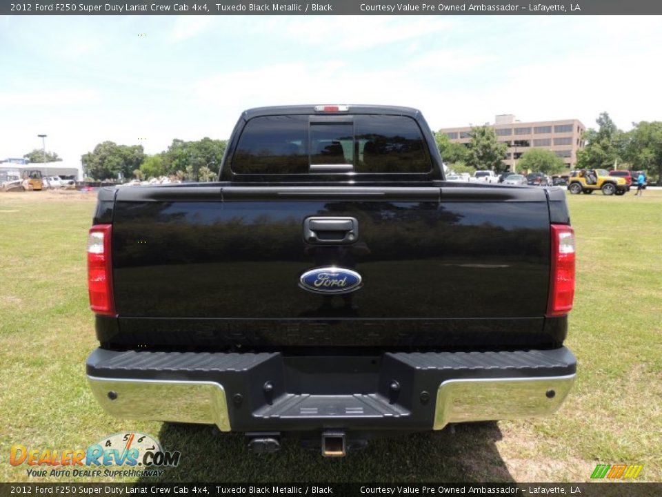 2012 Ford F250 Super Duty Lariat Crew Cab 4x4 Tuxedo Black Metallic / Black Photo #4