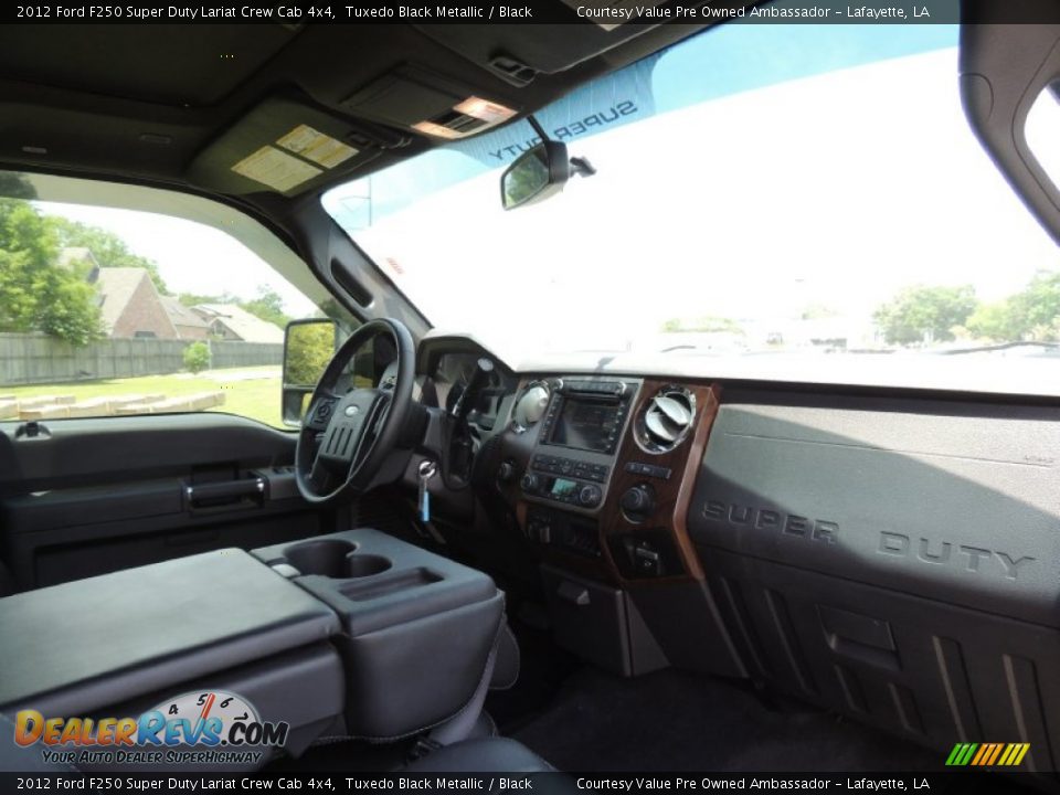 2012 Ford F250 Super Duty Lariat Crew Cab 4x4 Tuxedo Black Metallic / Black Photo #6