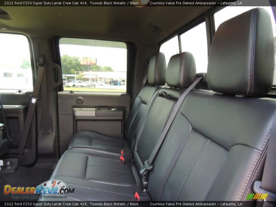 2012 Ford F250 Super Duty Lariat Crew Cab 4x4 Tuxedo Black Metallic / Black Photo #11