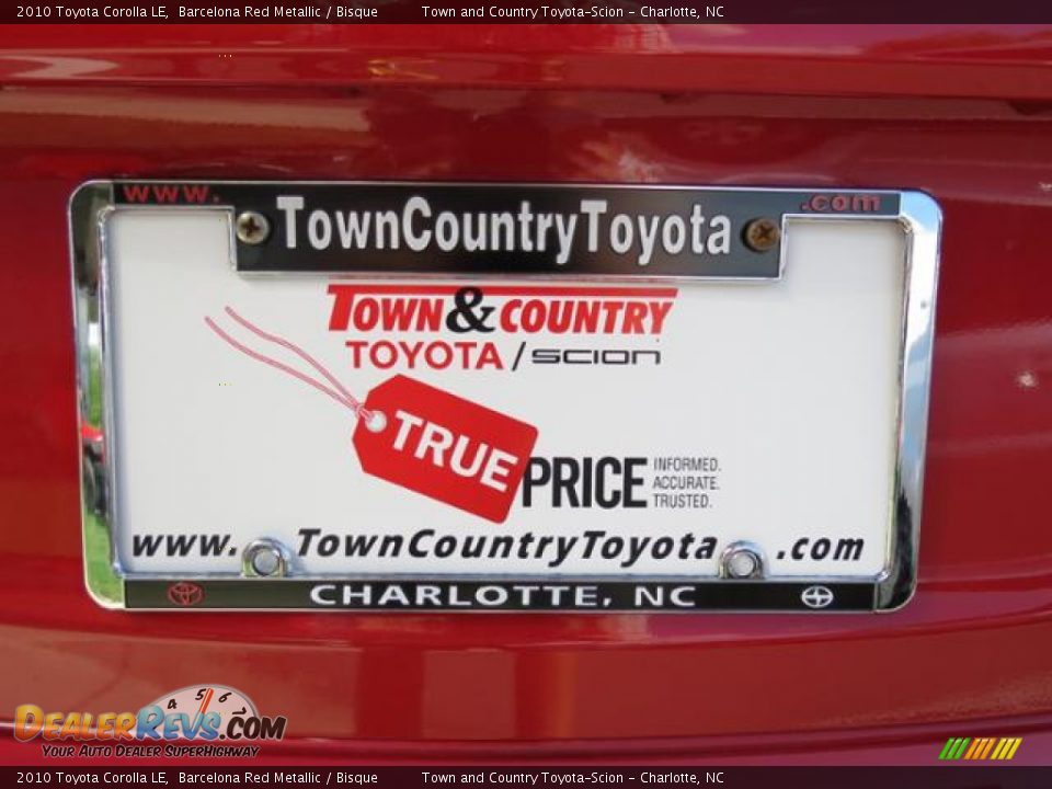 2010 Toyota Corolla LE Barcelona Red Metallic / Bisque Photo #32