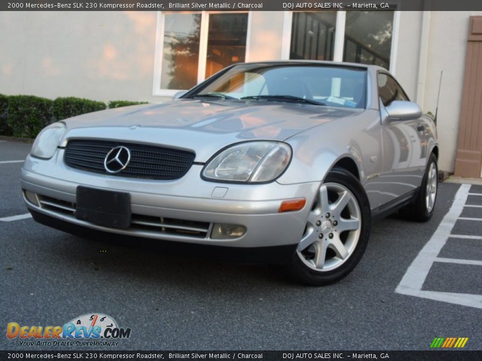 2000 Mercedes-Benz SLK 230 Kompressor Roadster Brilliant Silver Metallic / Charcoal Photo #2