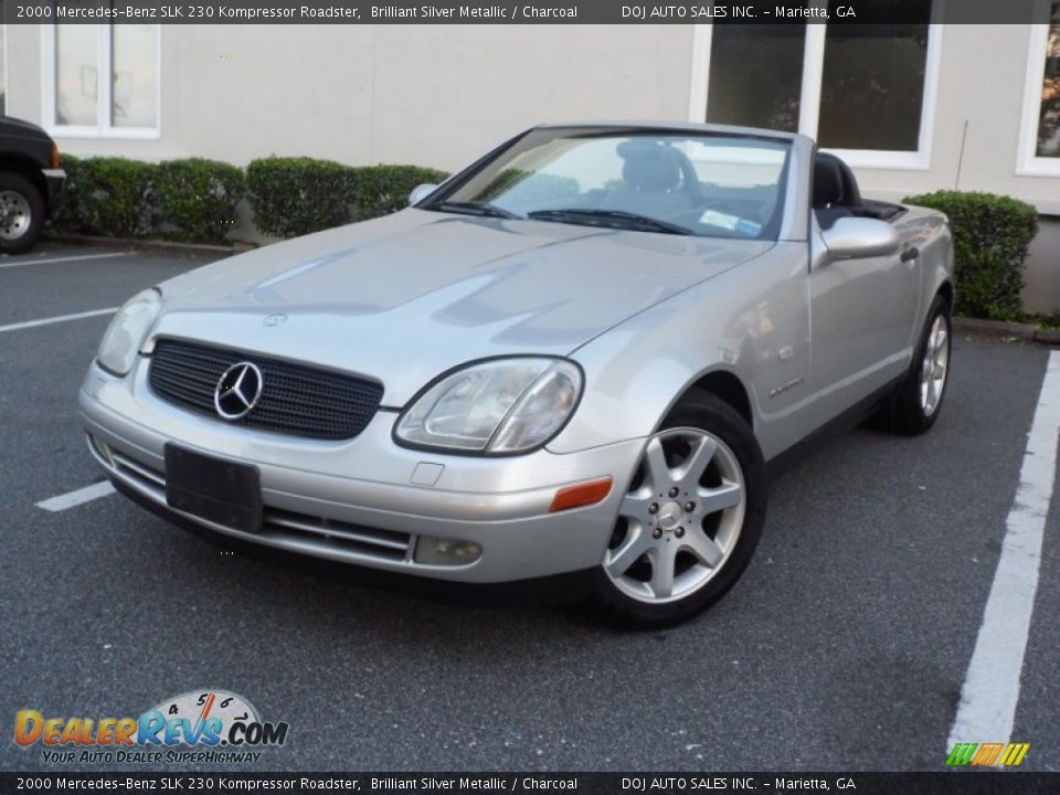 2000 Mercedes-Benz SLK 230 Kompressor Roadster Brilliant Silver Metallic / Charcoal Photo #3