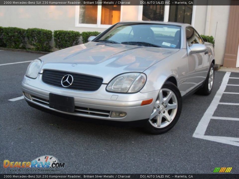 2000 Mercedes-Benz SLK 230 Kompressor Roadster Brilliant Silver Metallic / Charcoal Photo #4