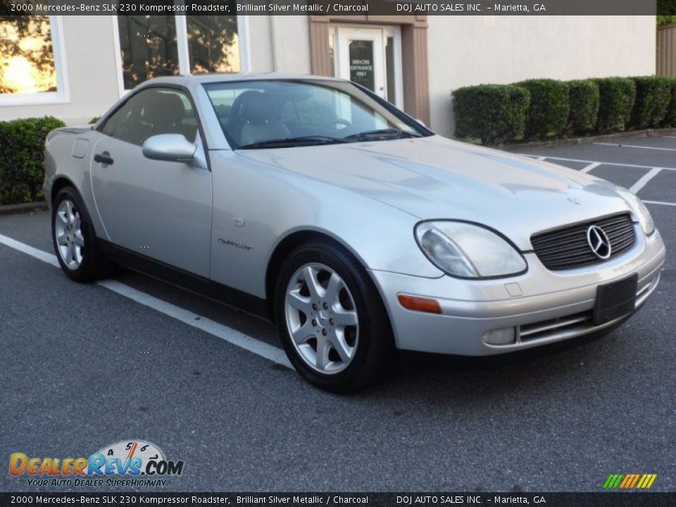 2000 Mercedes-Benz SLK 230 Kompressor Roadster Brilliant Silver Metallic / Charcoal Photo #9