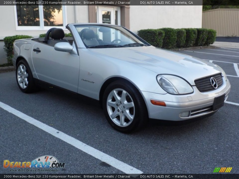 2000 Mercedes-Benz SLK 230 Kompressor Roadster Brilliant Silver Metallic / Charcoal Photo #13