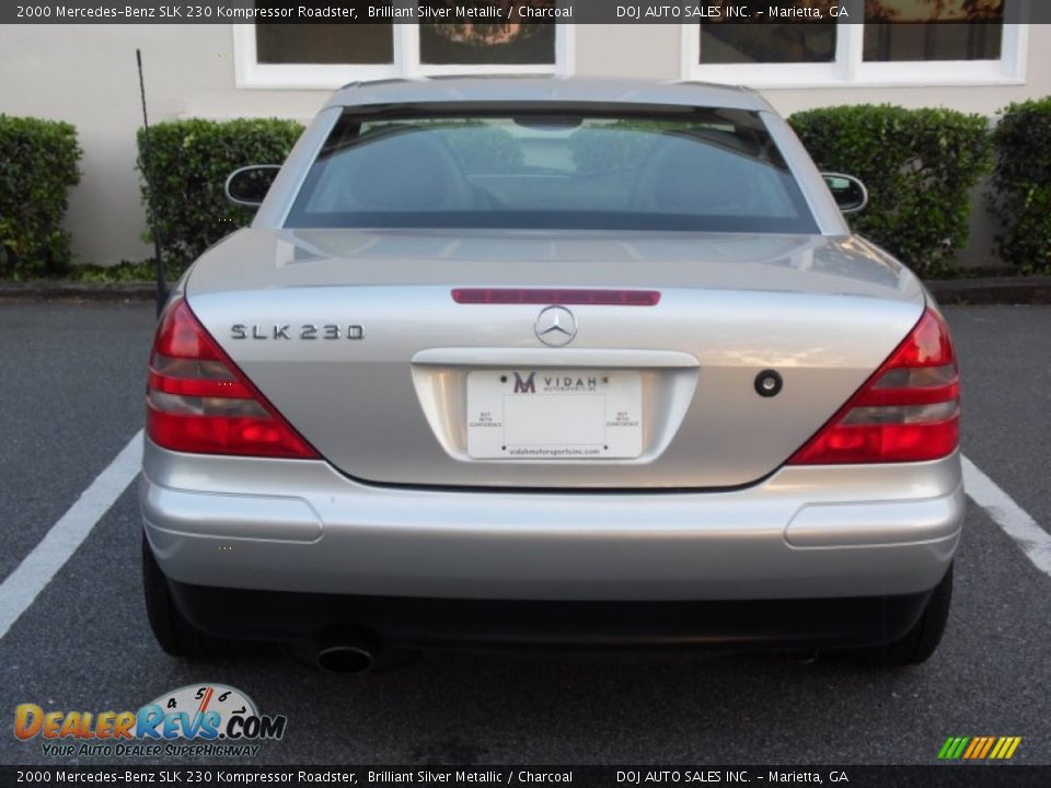 2000 Mercedes-Benz SLK 230 Kompressor Roadster Brilliant Silver Metallic / Charcoal Photo #22