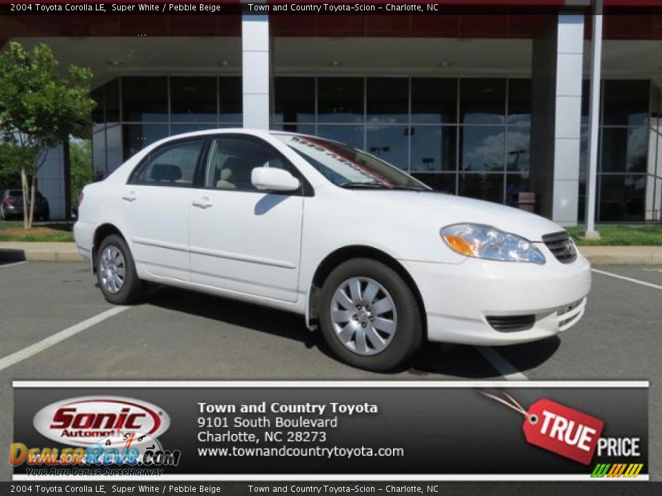 2004 Toyota Corolla LE Super White / Pebble Beige Photo #1