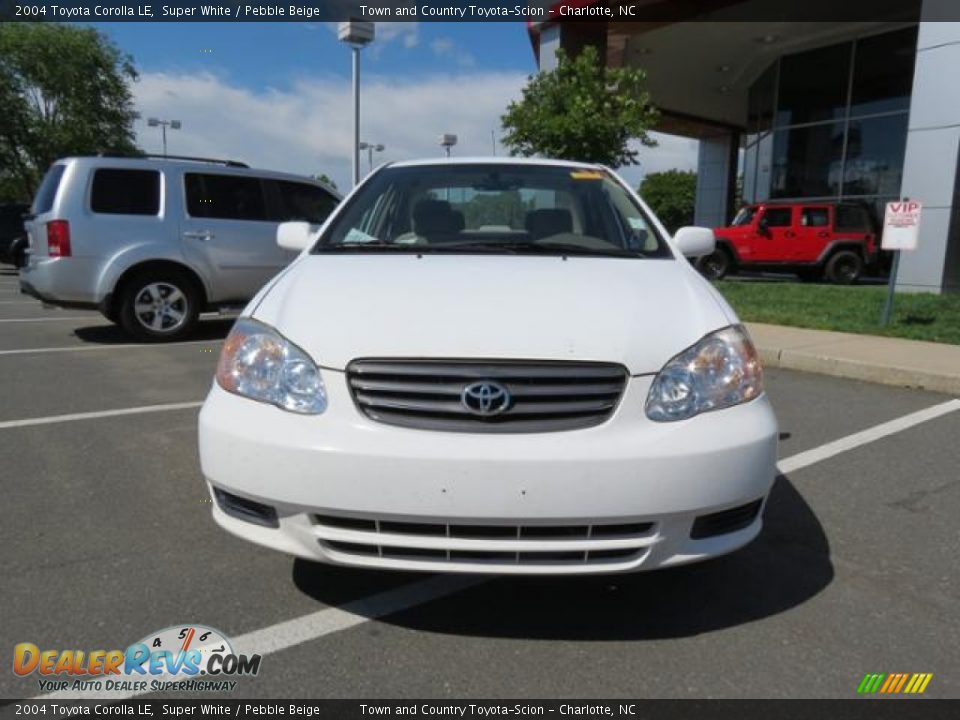 2004 Toyota Corolla LE Super White / Pebble Beige Photo #2