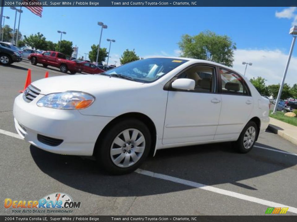 2004 Toyota Corolla LE Super White / Pebble Beige Photo #3