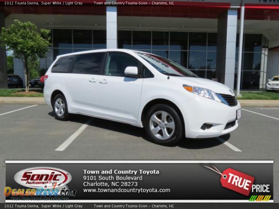 2012 Toyota Sienna Super White / Light Gray Photo #1
