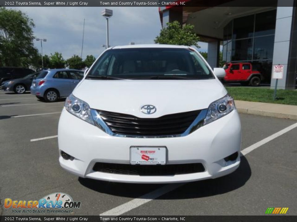 2012 Toyota Sienna Super White / Light Gray Photo #2