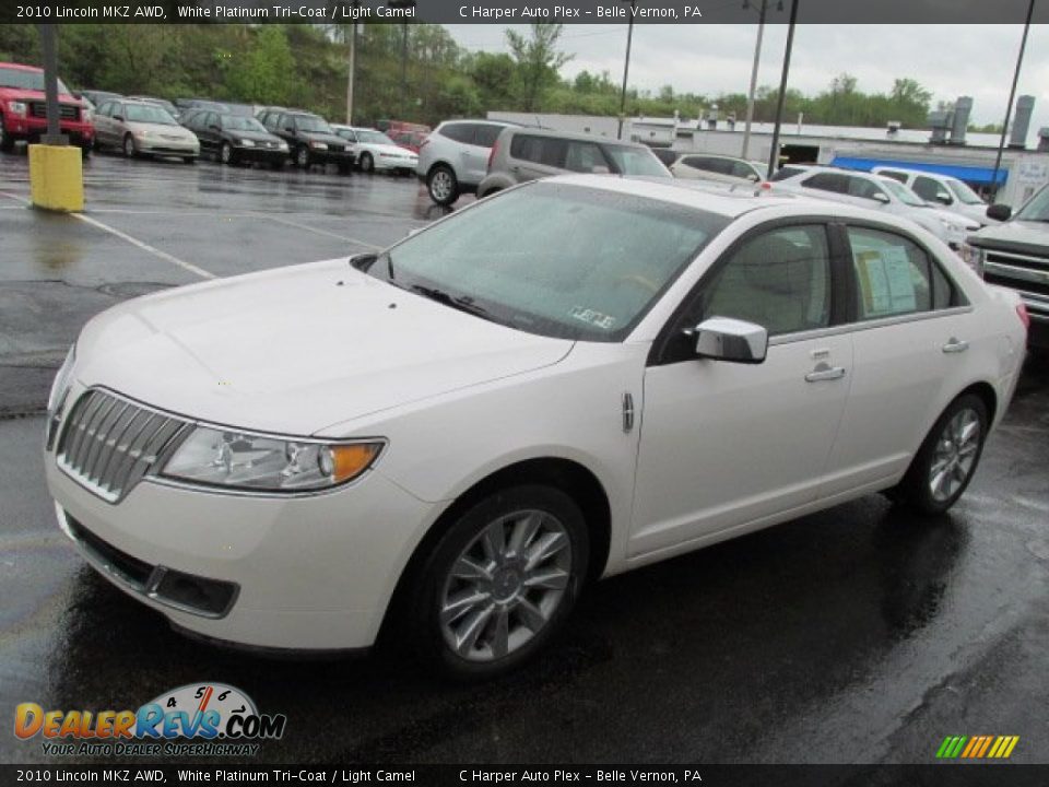 2010 Lincoln MKZ AWD White Platinum Tri-Coat / Light Camel Photo #5