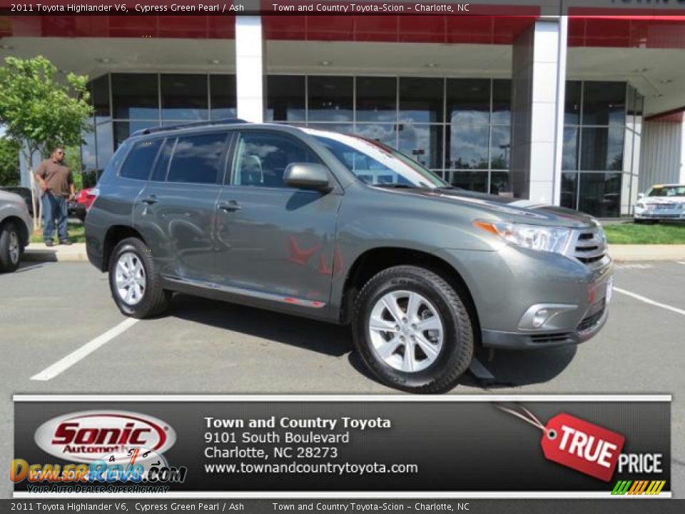 2011 Toyota Highlander V6 Cypress Green Pearl / Ash Photo #1