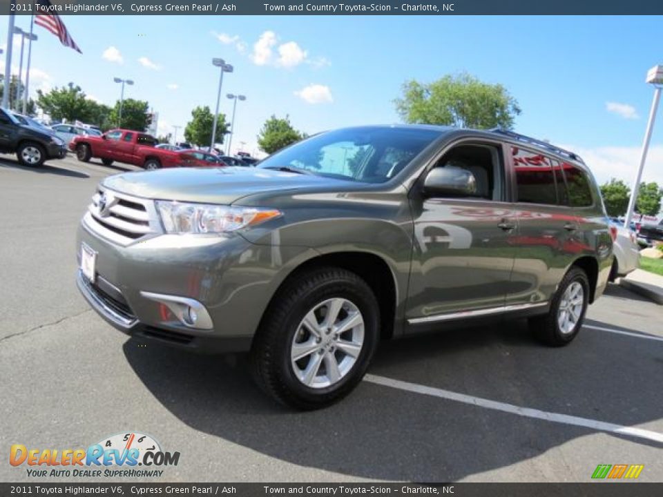 2011 Toyota Highlander V6 Cypress Green Pearl / Ash Photo #3