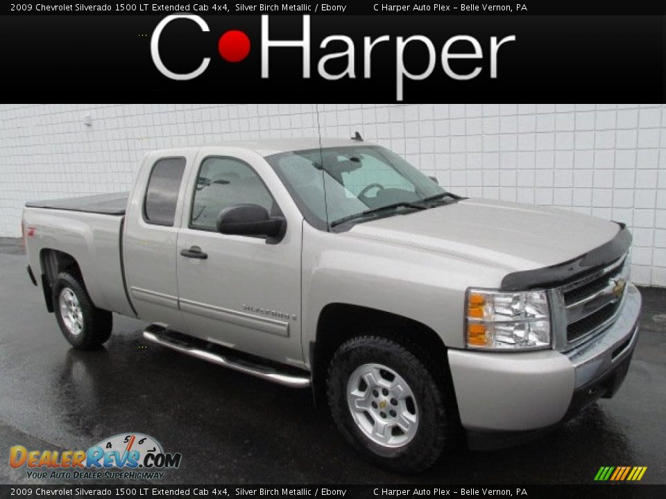 2009 Chevrolet Silverado 1500 LT Extended Cab 4x4 Silver Birch Metallic / Ebony Photo #1