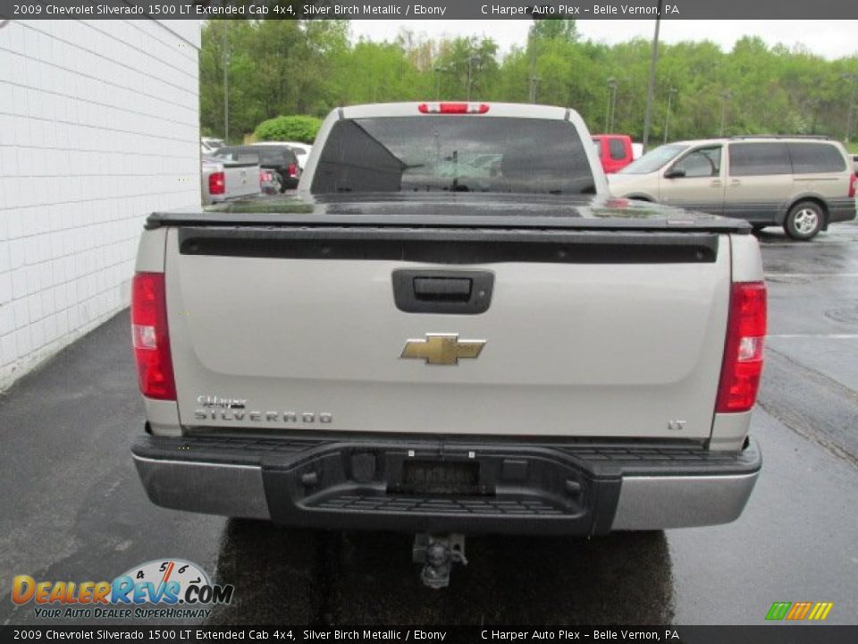 2009 Chevrolet Silverado 1500 LT Extended Cab 4x4 Silver Birch Metallic / Ebony Photo #8