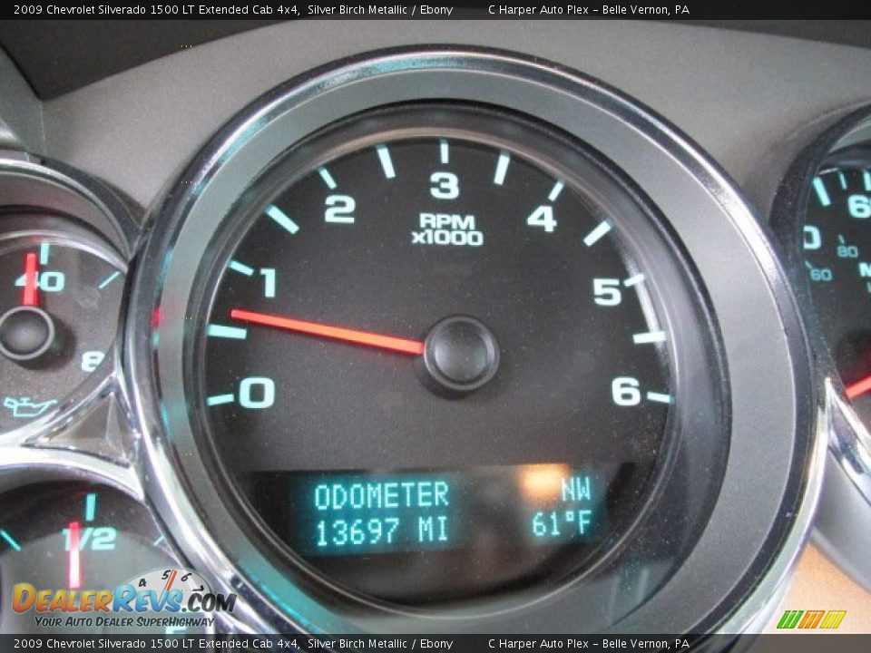 2009 Chevrolet Silverado 1500 LT Extended Cab 4x4 Silver Birch Metallic / Ebony Photo #25