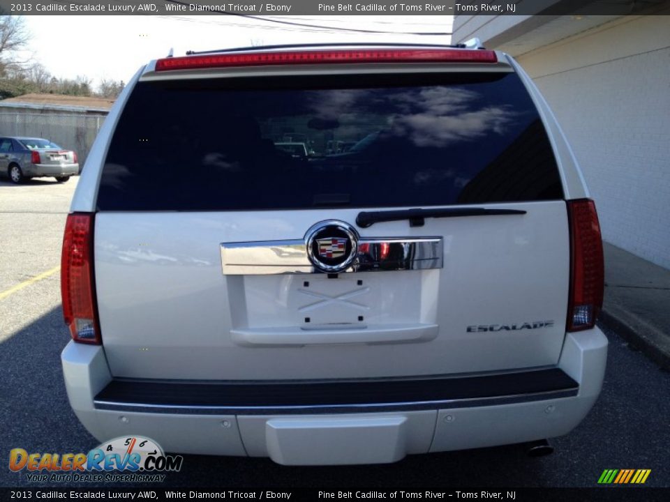 2013 Cadillac Escalade Luxury AWD White Diamond Tricoat / Ebony Photo #6
