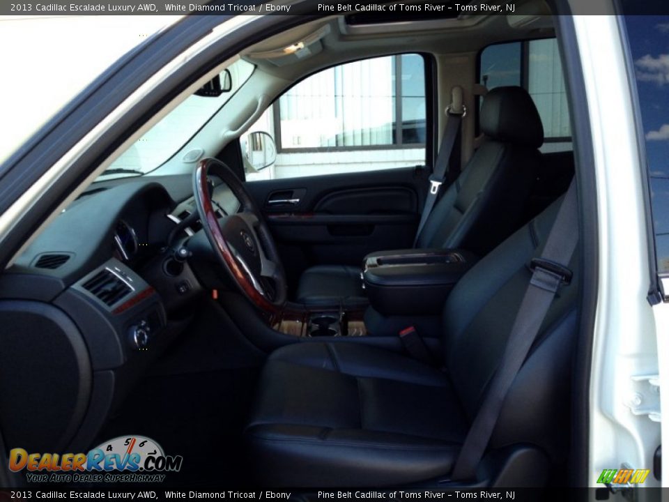 2013 Cadillac Escalade Luxury AWD White Diamond Tricoat / Ebony Photo #13