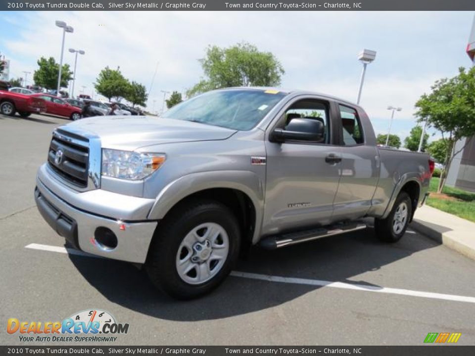 2010 Toyota Tundra Double Cab Silver Sky Metallic / Graphite Gray Photo #3