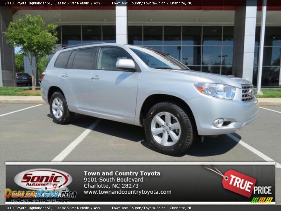 2010 Toyota Highlander SE Classic Silver Metallic / Ash Photo #1