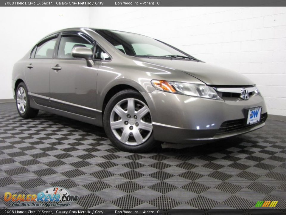2008 Honda Civic LX Sedan Galaxy Gray Metallic / Gray Photo #1