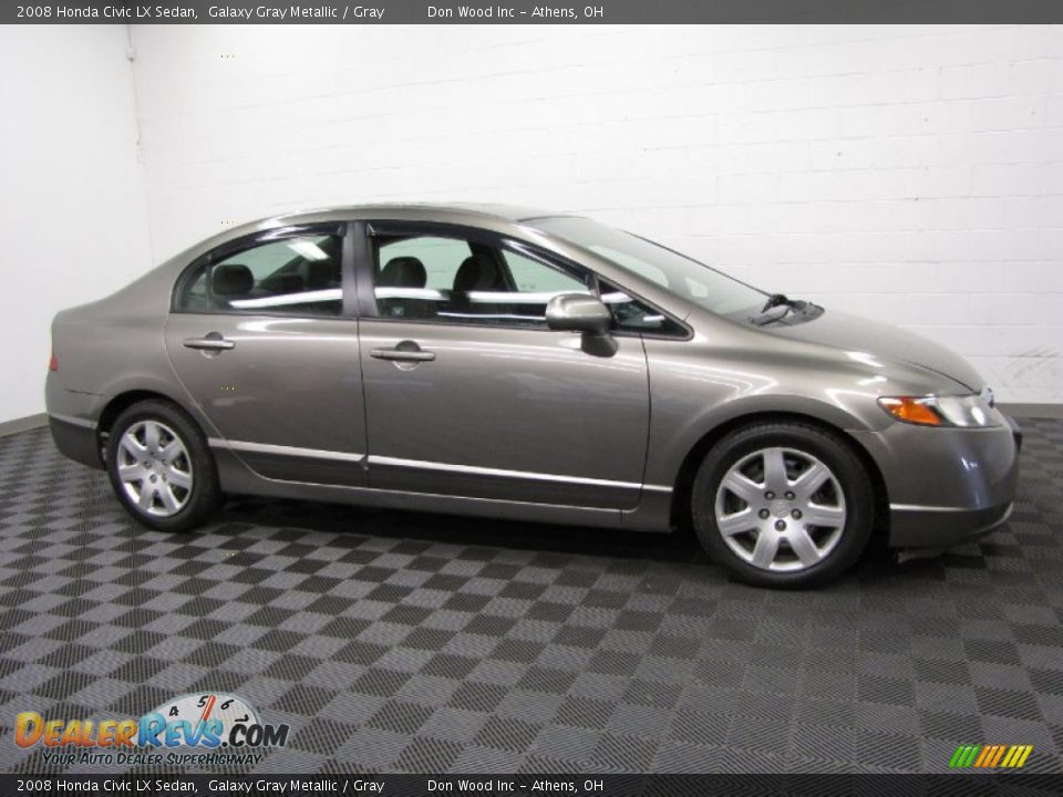 2008 Honda Civic LX Sedan Galaxy Gray Metallic / Gray Photo #3