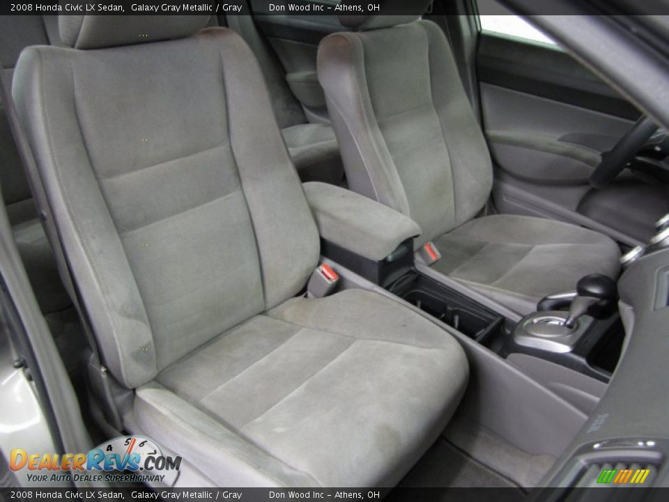 2008 Honda Civic LX Sedan Galaxy Gray Metallic / Gray Photo #9