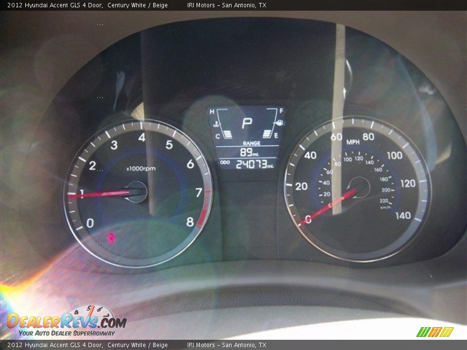 2012 Hyundai Accent GLS 4 Door Century White / Beige Photo #20