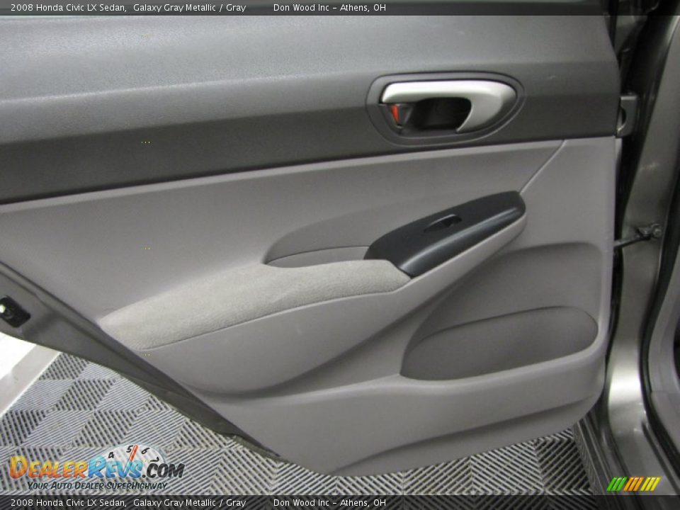 2008 Honda Civic LX Sedan Galaxy Gray Metallic / Gray Photo #12
