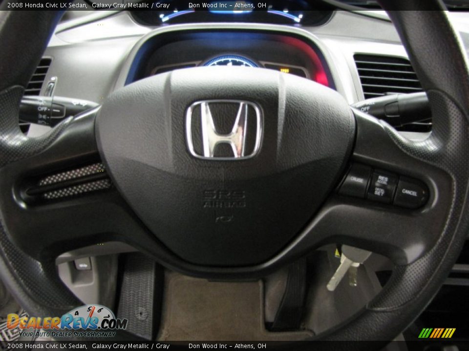 2008 Honda Civic LX Sedan Galaxy Gray Metallic / Gray Photo #15