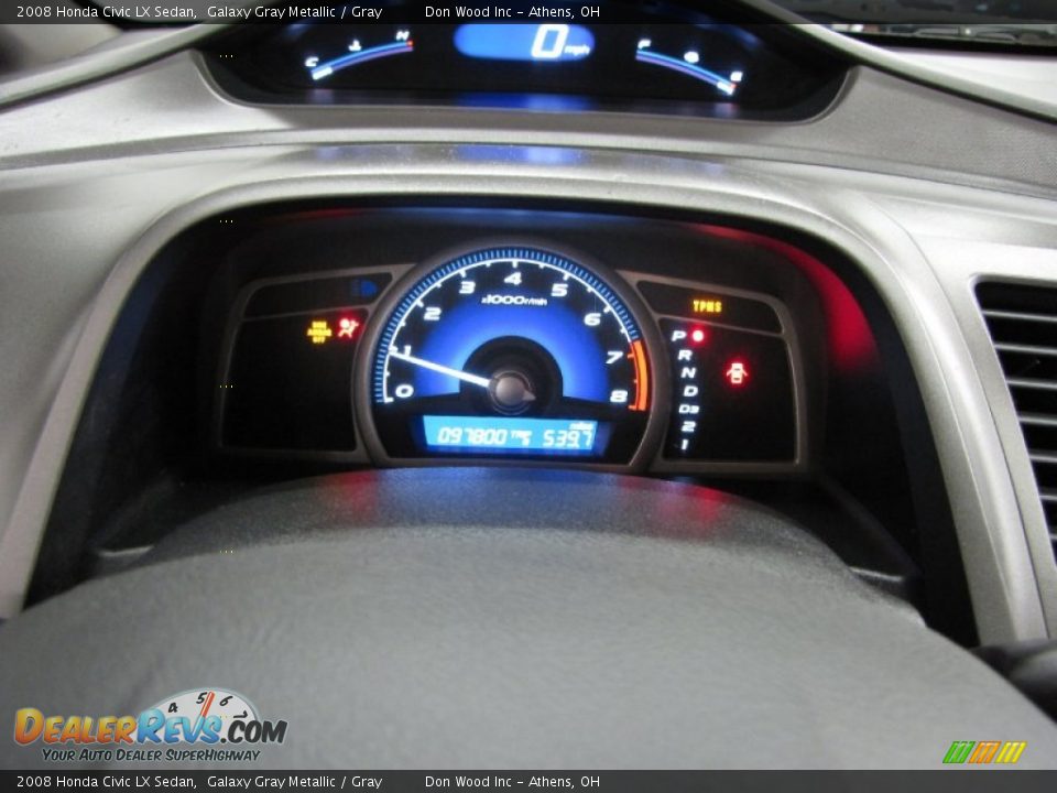 2008 Honda Civic LX Sedan Galaxy Gray Metallic / Gray Photo #19